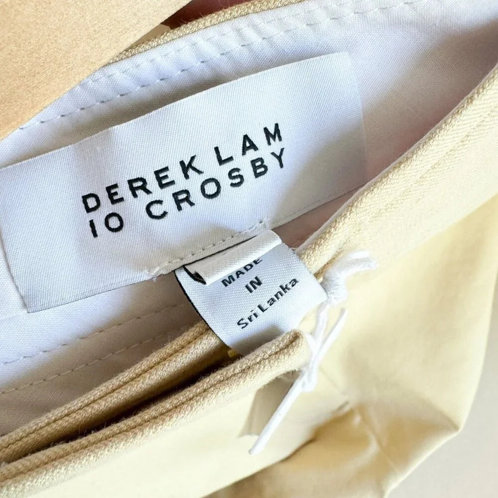 Derek Lam 10 Crosby  Light Boiege Cropped Khaki Pants 20 - Picture 8 of 10